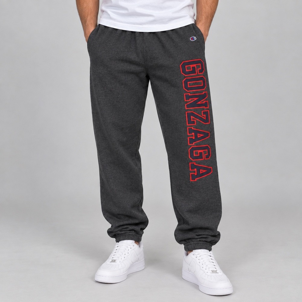Gonzaga Bulldogs Sweatpants Mens Medium Gray Champion Joggers NCAA College Gym